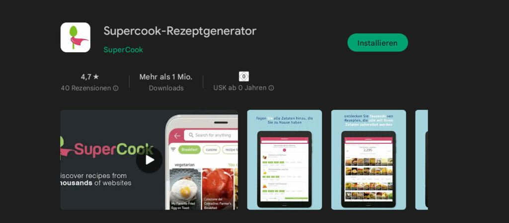 Supercook Rezepte App